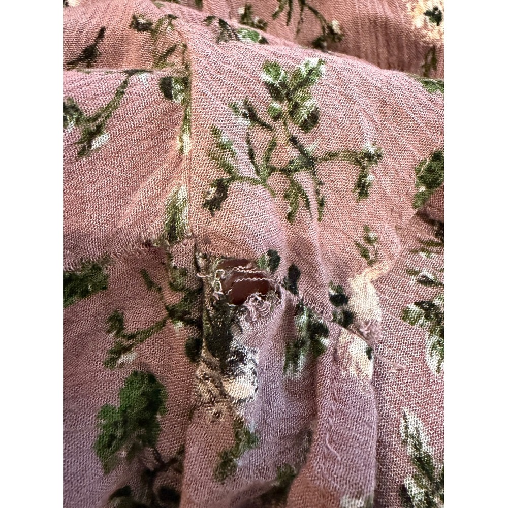 Mossimo Supply Co Floral Cold Shoulder Romper Mauve Pink Large RN17730 - Picture 5 of 8